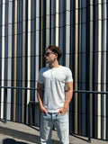 Beyaz Henley Yaka Tshirt
