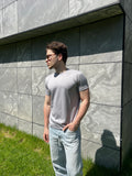 Açık Gri Fitted Tshirt