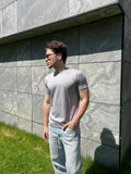 Açık Gri Fitted Tshirt