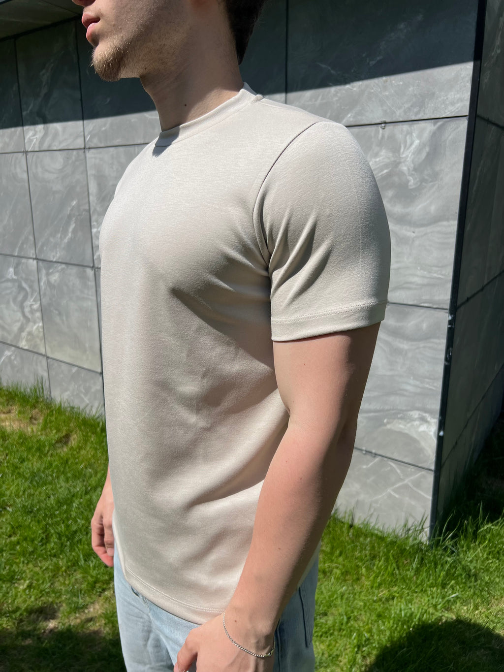 Bej Fitted Tshirt
